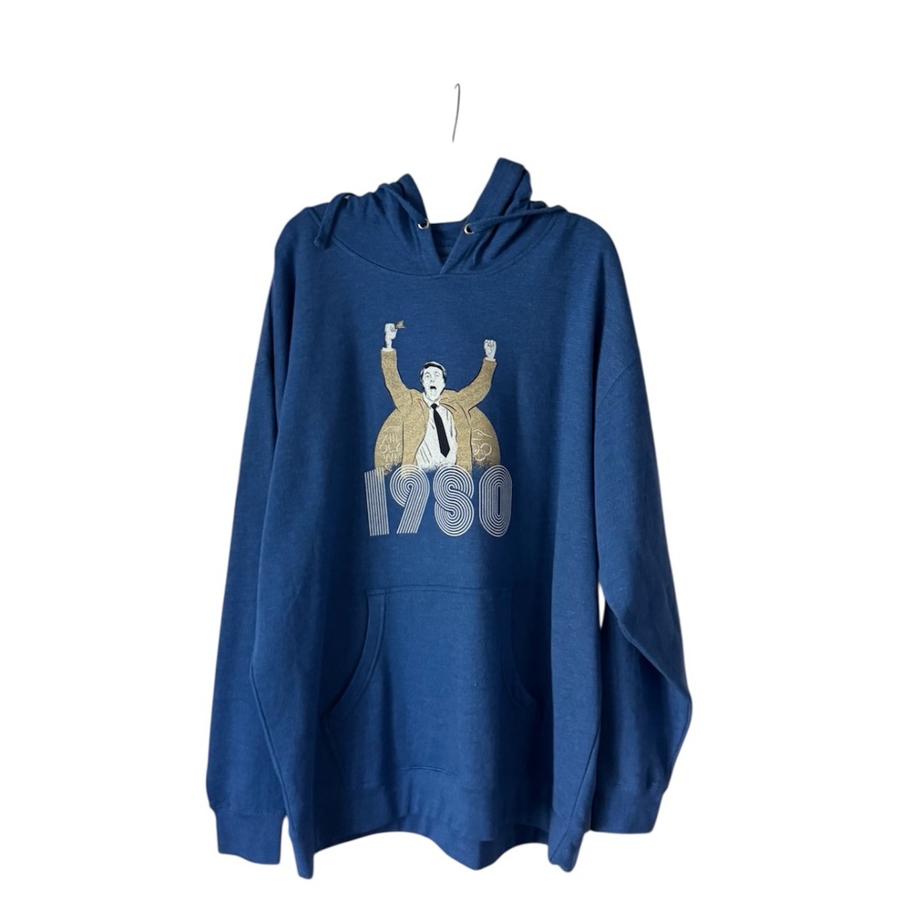 Graphic Hoodie Sweatshirt 1980 Lake Placid Herb Brooks 2XL Blue - Miracle on Ice